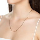 Oval diamantada 14k - 1.8 mm (1.29g 40cm)