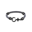 A0035 Joyería de acero y piel Joyería de acero hombre OUXI 