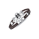 A0047 Joyería de acero y piel Joyería de acero hombre OUXI 