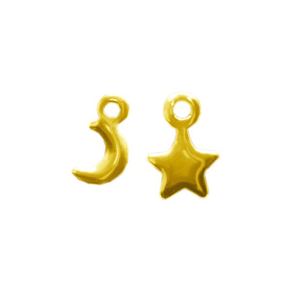 Dijes de Luna y Estrella de Gold Filled Gold Filled Joyas Diamex 