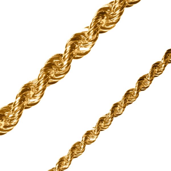 Torsal hueca 070 - 3 mm (9.9g 40cm) Cadena italiana Joyas Diamex 